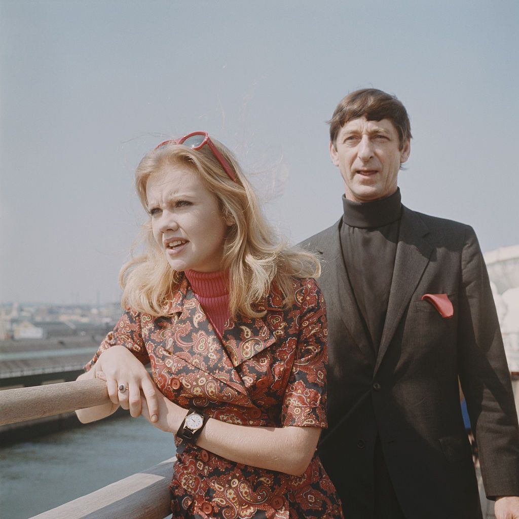 Hayley Mills with her future husband, film producer and director Roy Boulting on board the RMS Queen Mary liner at Southampton in England on 15th June 1967.