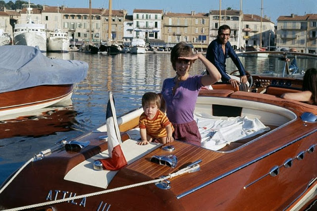 Jane Fonda with Roger Vadim and new-born daughter Vanessa