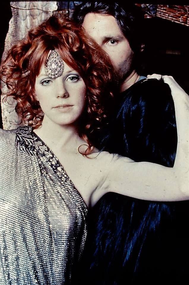 Jim Morrison with his girlfriend Pamela Courson