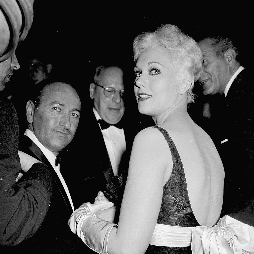 Kim Novak attends the Golden Globe Awards in Los Angeles,CA.