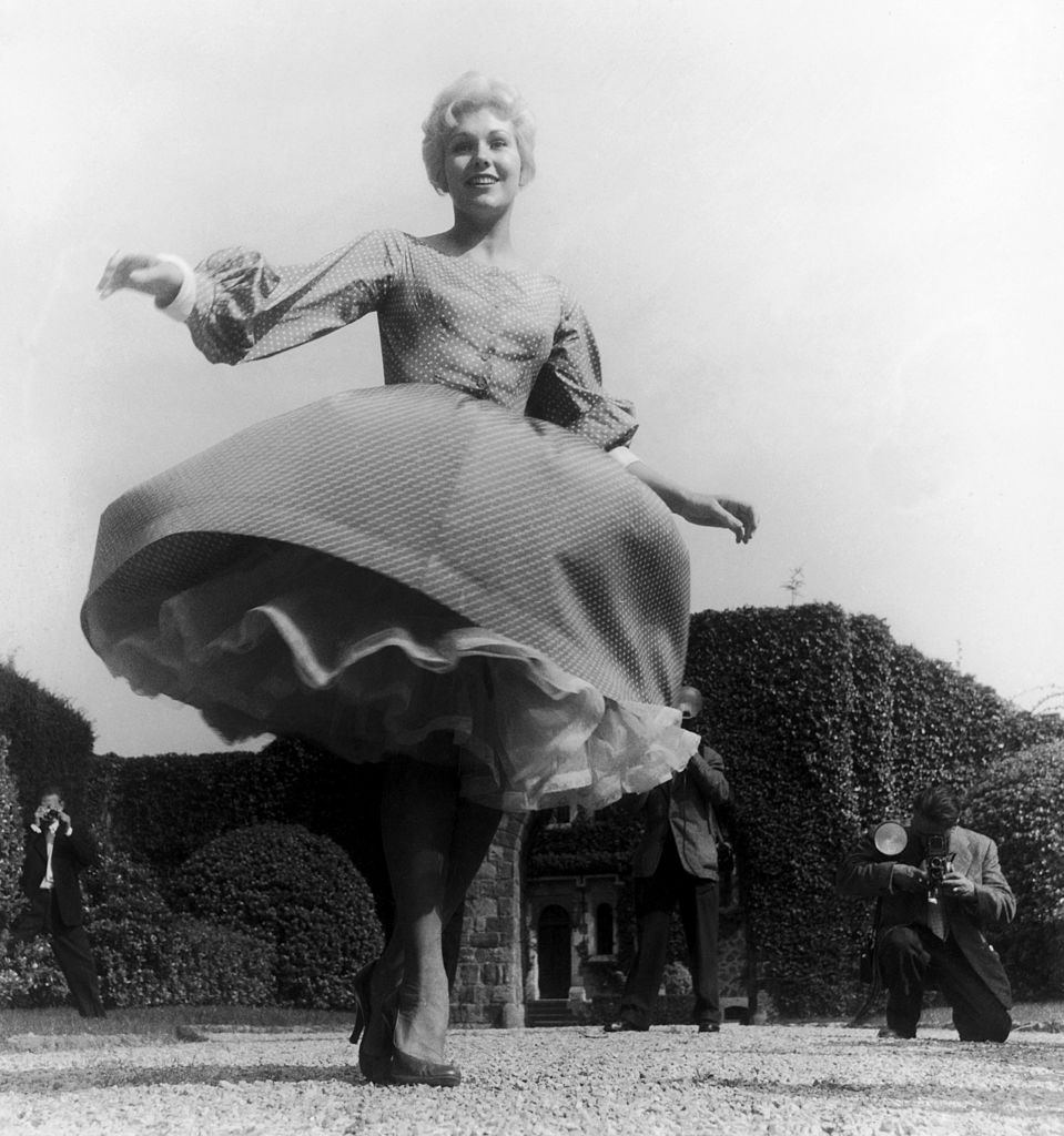 Kim Novak on the terrace of the Castle Of Napoule, 1950