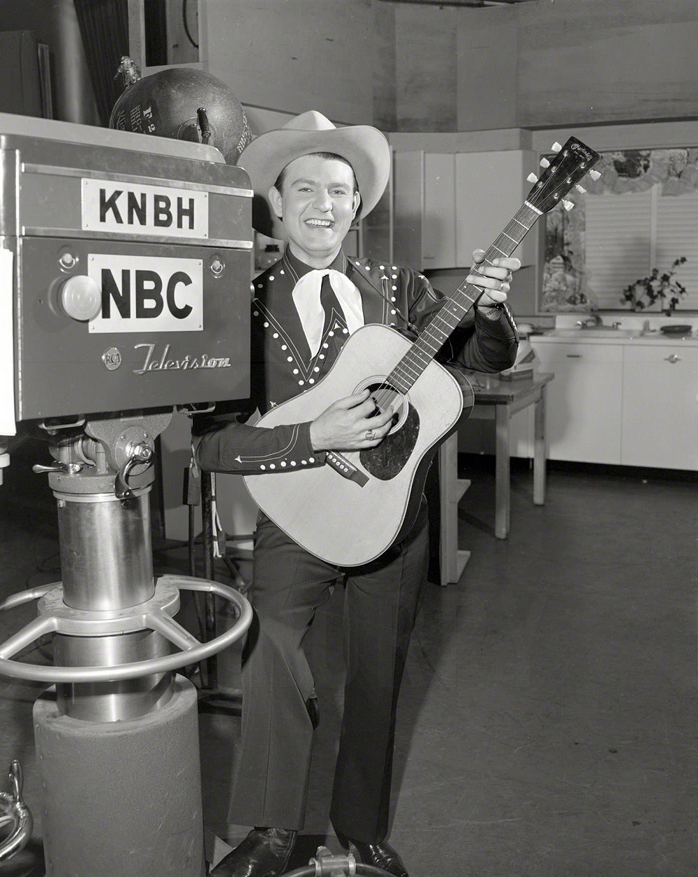 Tex Williams, host of Town Hall Party on KNBH-TV, Los Angeles circa 1953