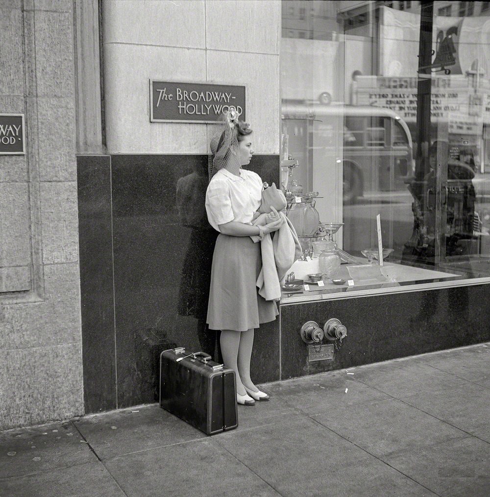 Girl on the street, Hollywood, California, 1942