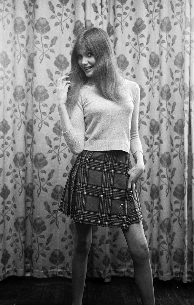 Madeline Smith during the making of "The Vampire", 1970