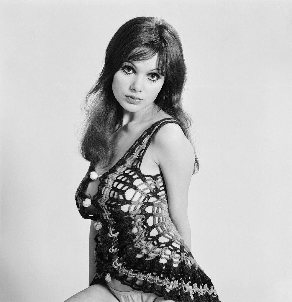 Madeline Smith during a fashion photoshoot, 1971
