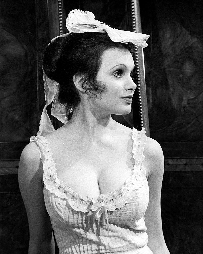 Madeline Smith in a promotional portrait for 'Up The Front', 1972