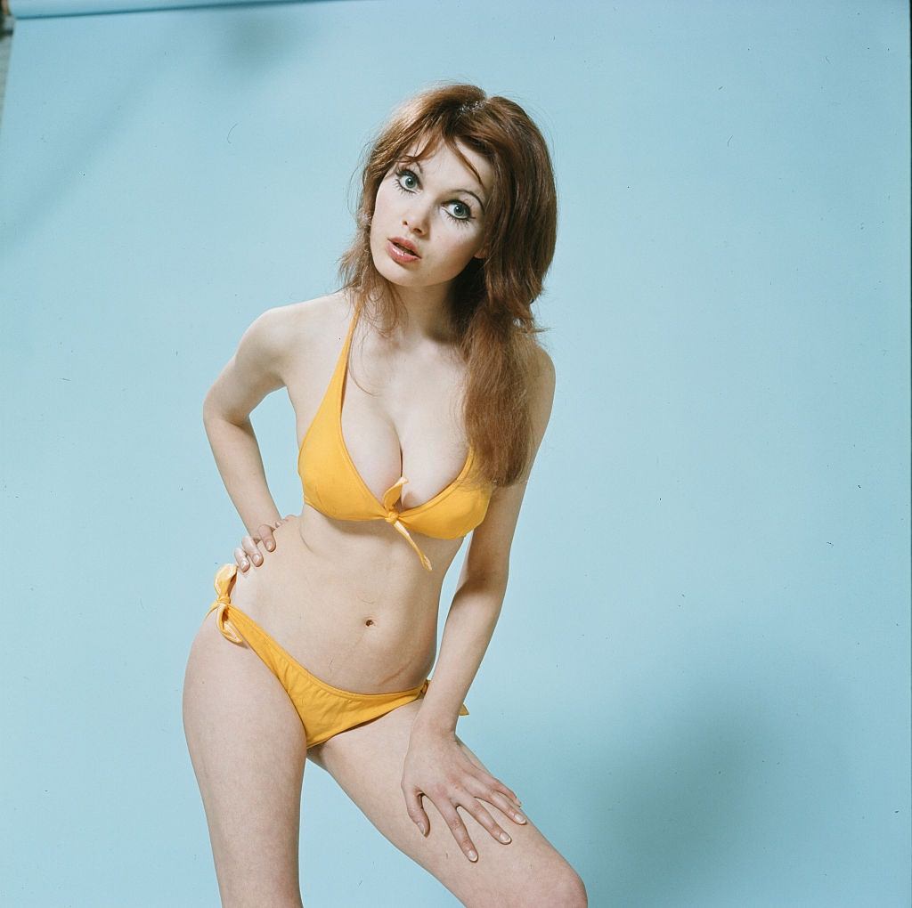 Madeline Smith in a bikini, 1971