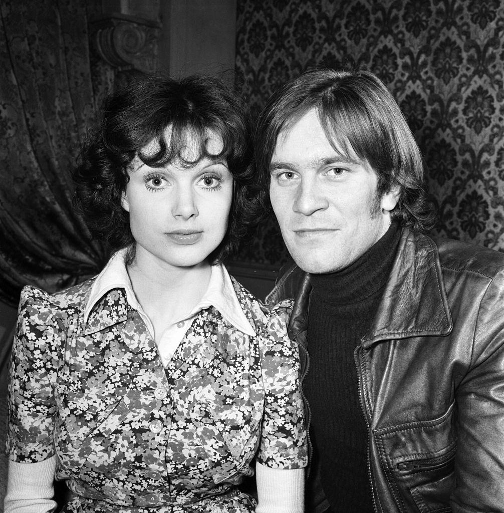 Madeline Smith with Nicky Henson, 1975