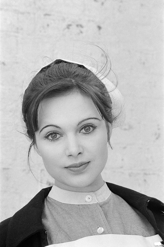 Madeline Smith in her role as Doctor Maxwell's daughter Sue in the television series "Doctor At Large", 1971