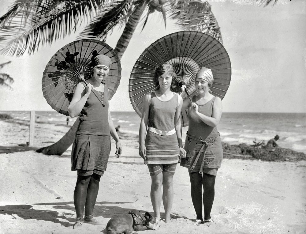 Mrs. F.H. Lockwood and Miss Joy Welford of Asheville, Mrs. G.M. Blaker, Miami circa 1923