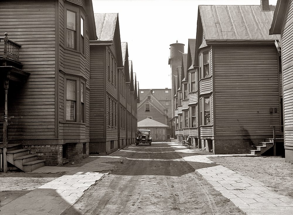 View from living quarters at 730 West Winnebago Street, Milwaukee, Wisconsin, April 1936