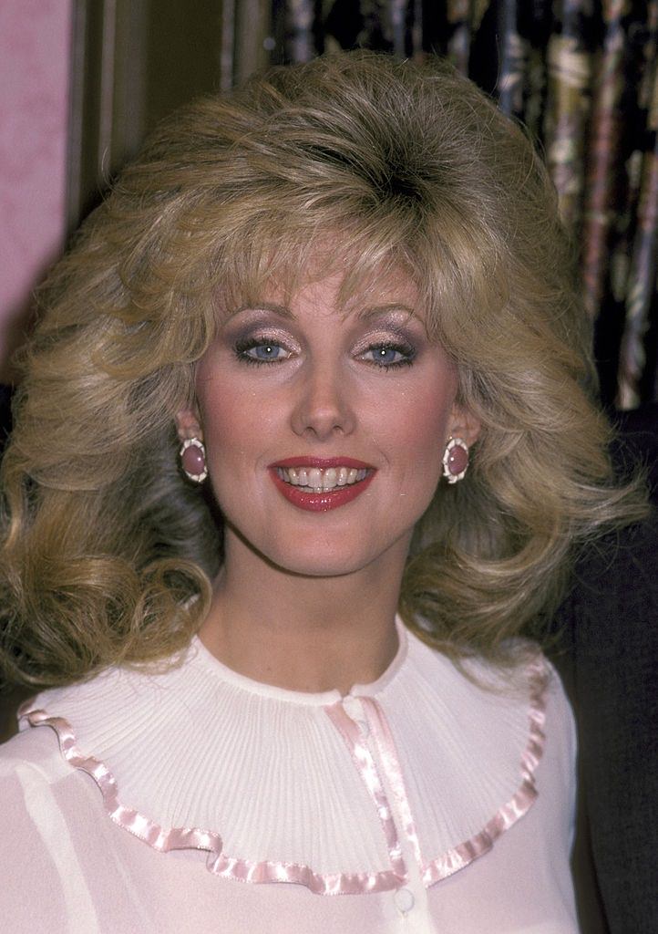 Morgan Fairchild during Filming an Episode of "Flamingo Road" at Burbank Studios in Burbank, California