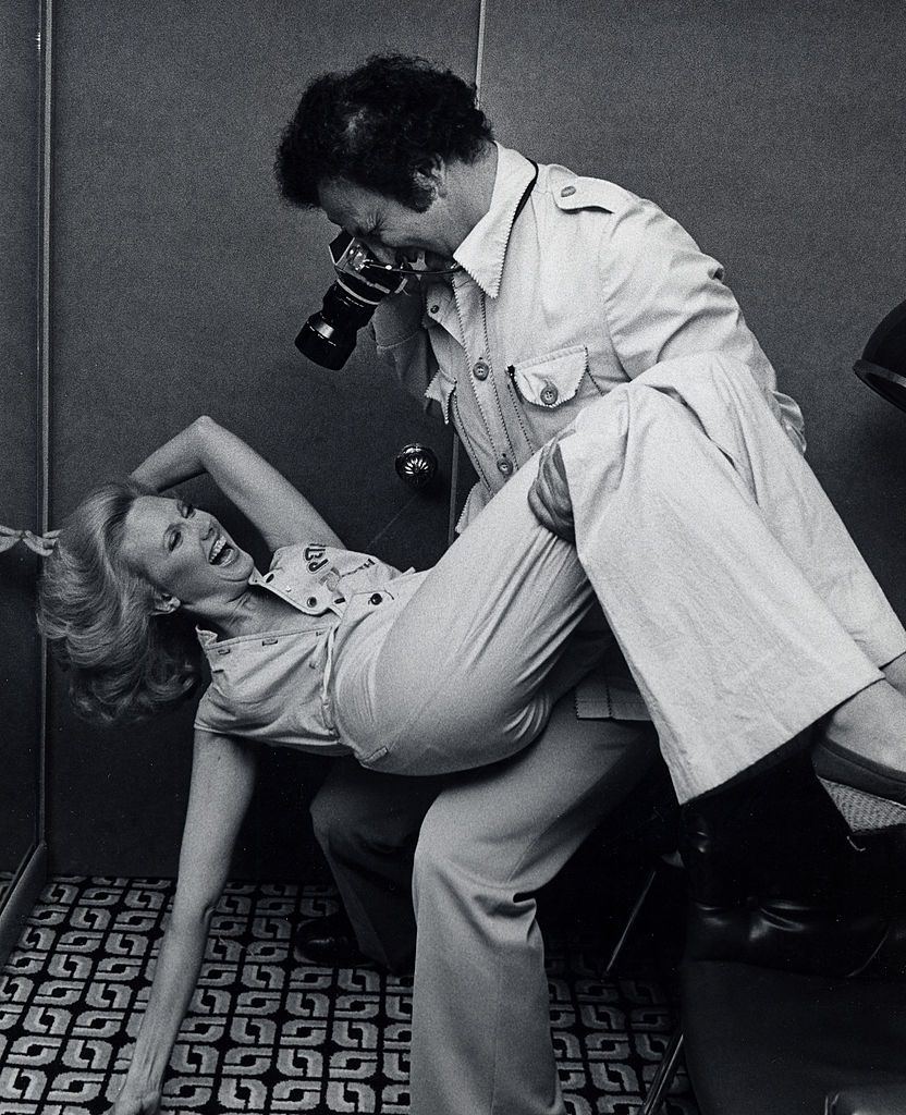 Ron Galella photographing Morgan Fairchild, 1976