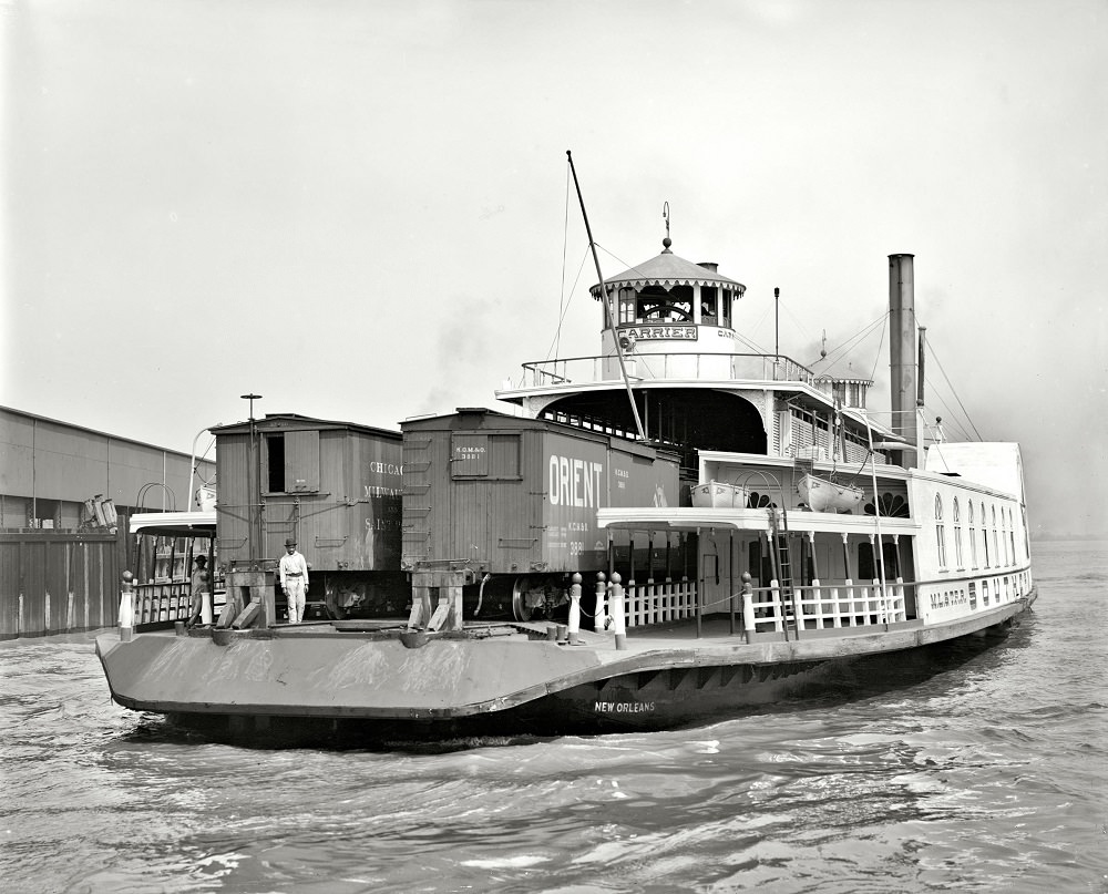 Southern Pacific R.R. transfer boat Carrier at New Orleans, 1910
