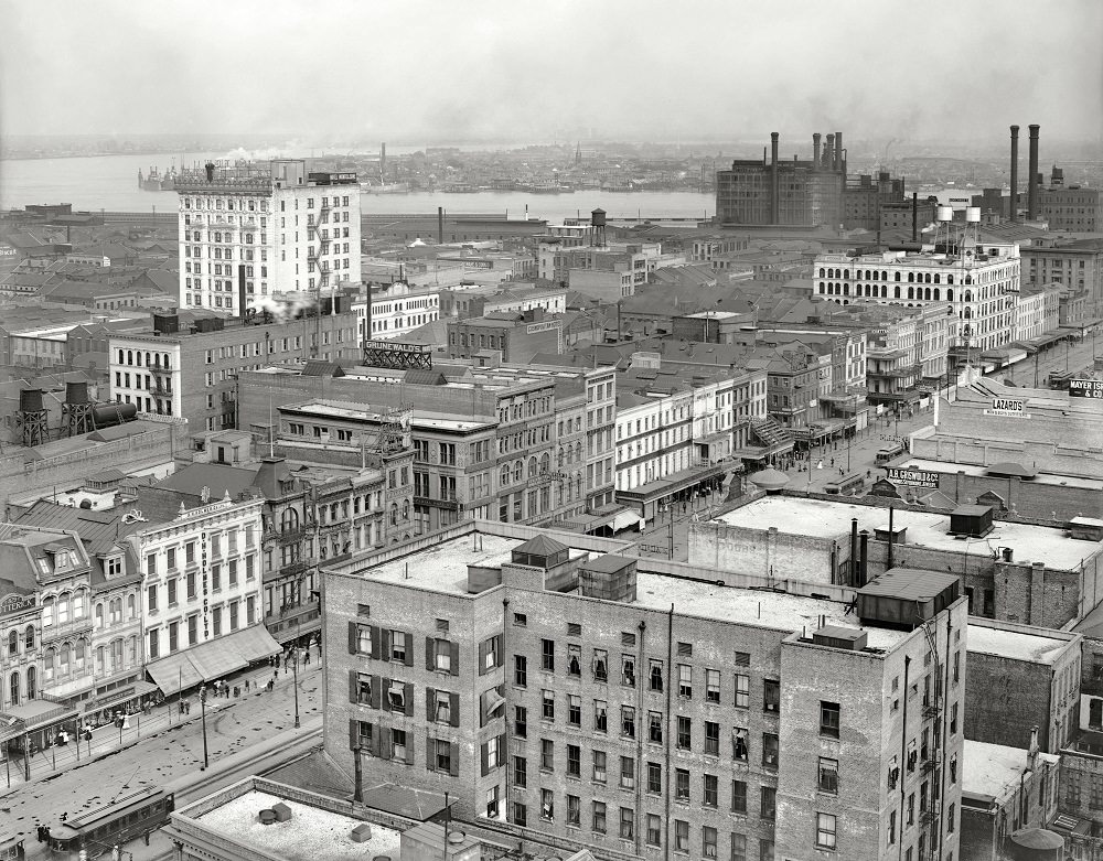 New Orleans and the Mississippi River from Grunewald, 1910