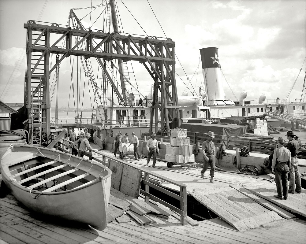 Dock conveyors, New Orleans, 1906