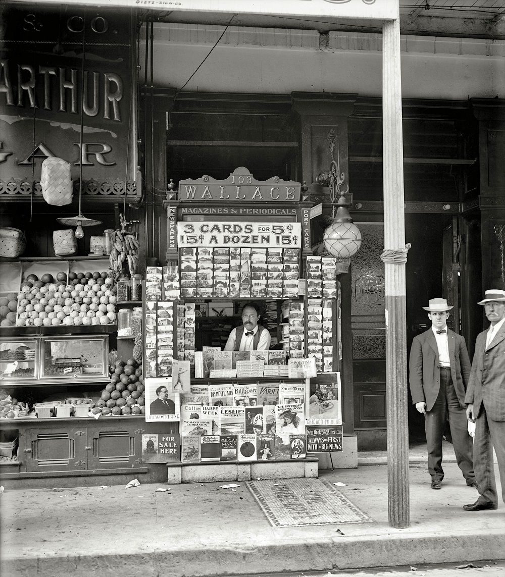 Smallest news & post card stand in New Orleans, 103 Royal Street