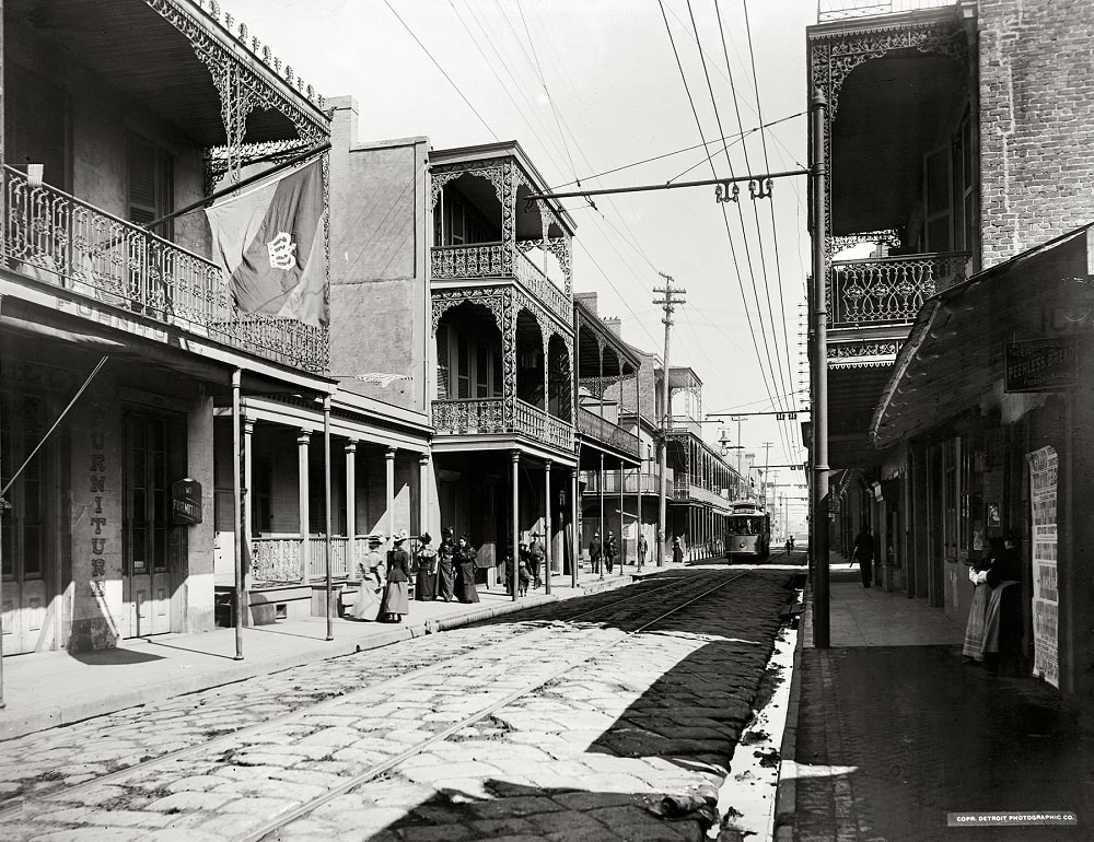 Royal Street, New Orleans, circa 1900