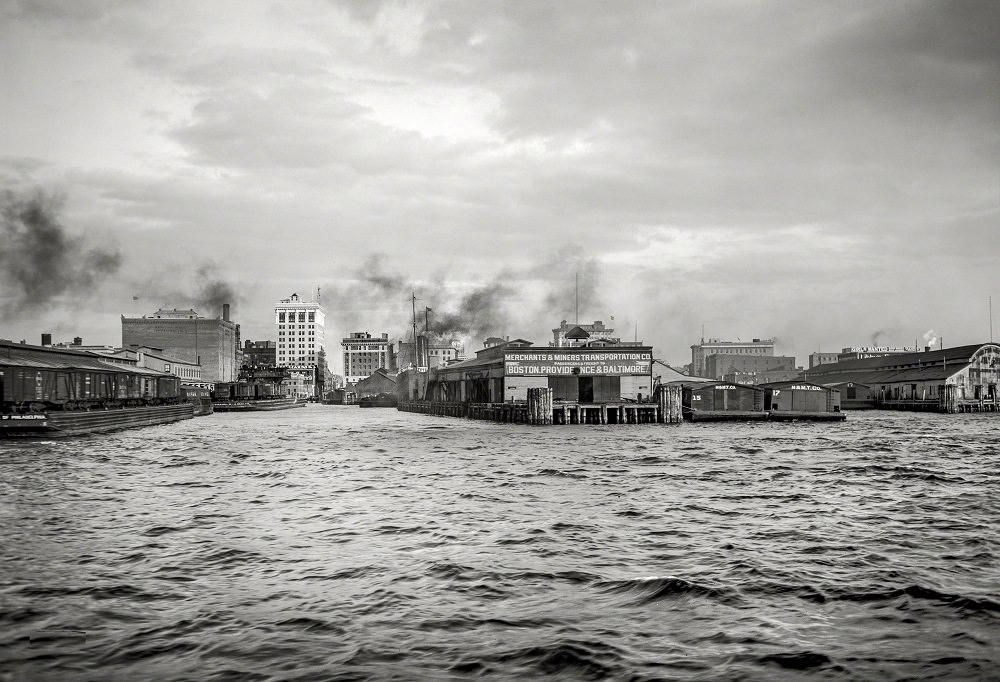 Merchants and Miners Wharf, Norfolk, Virginia, circa 1917