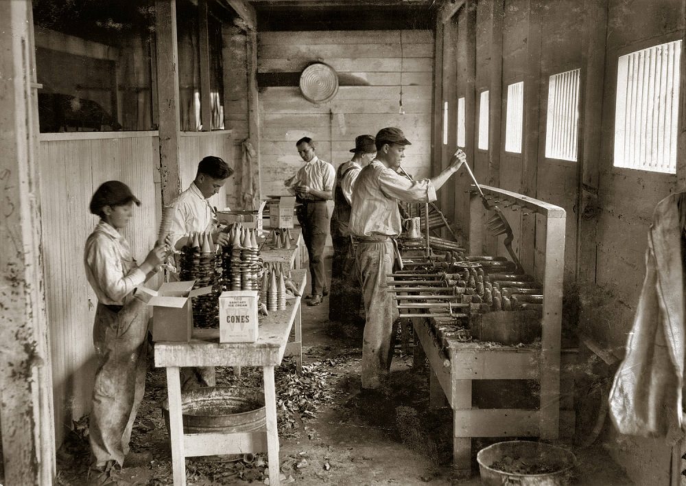 Workshop of Sanitary Ice Cream Cone Co., 116 Street, Dewey Street, Oklahoma City, April 3, 1917