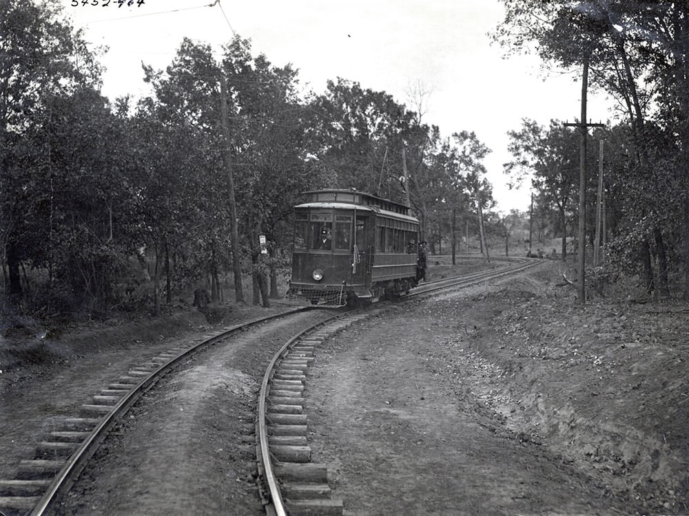Shawnee-Tecumseh interurban railroad, 1908