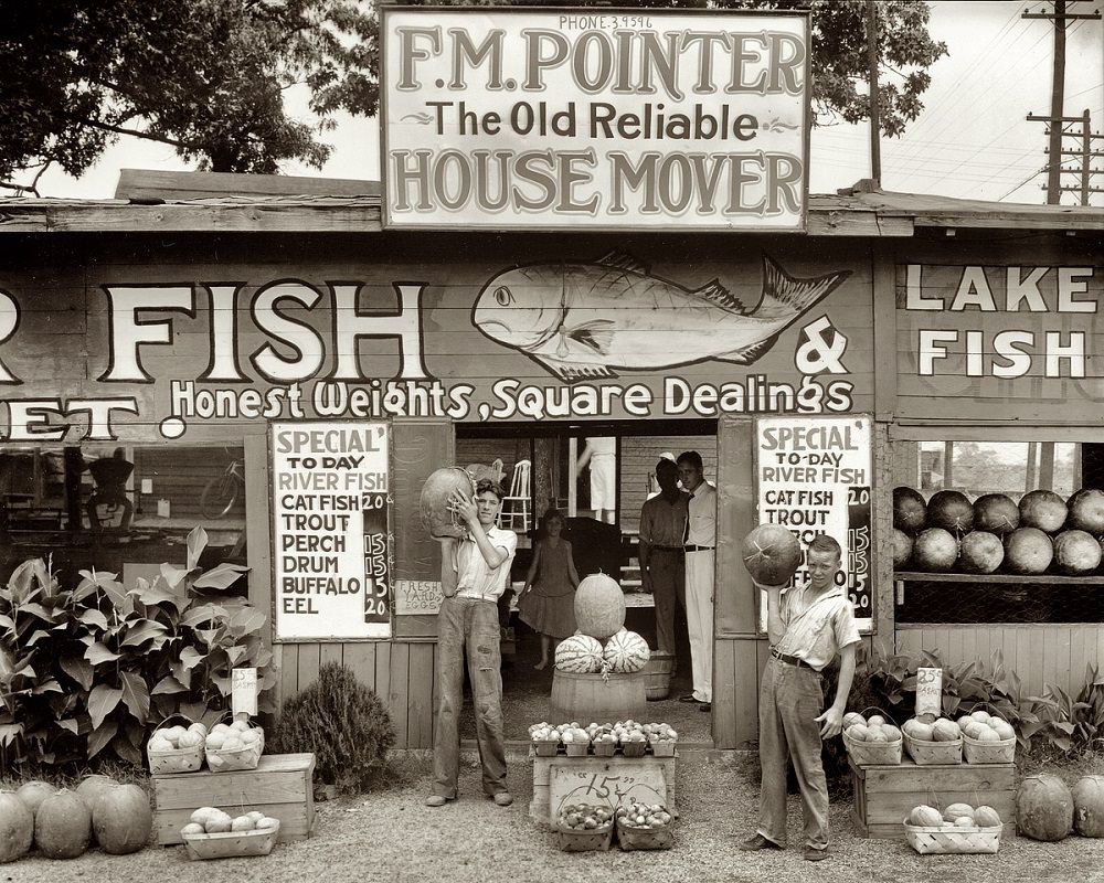 Roadside stand near Birmingham, Summer 1936