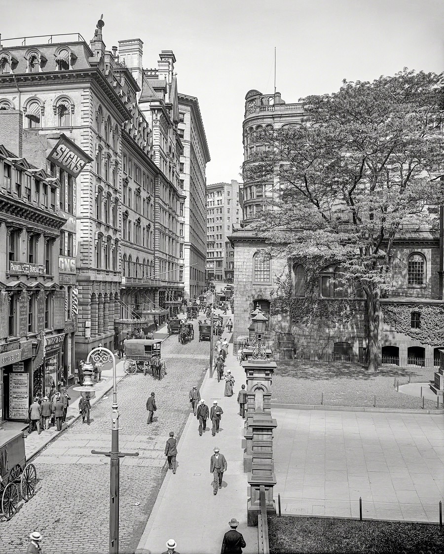 School Street and Parker House, Boston, 1906