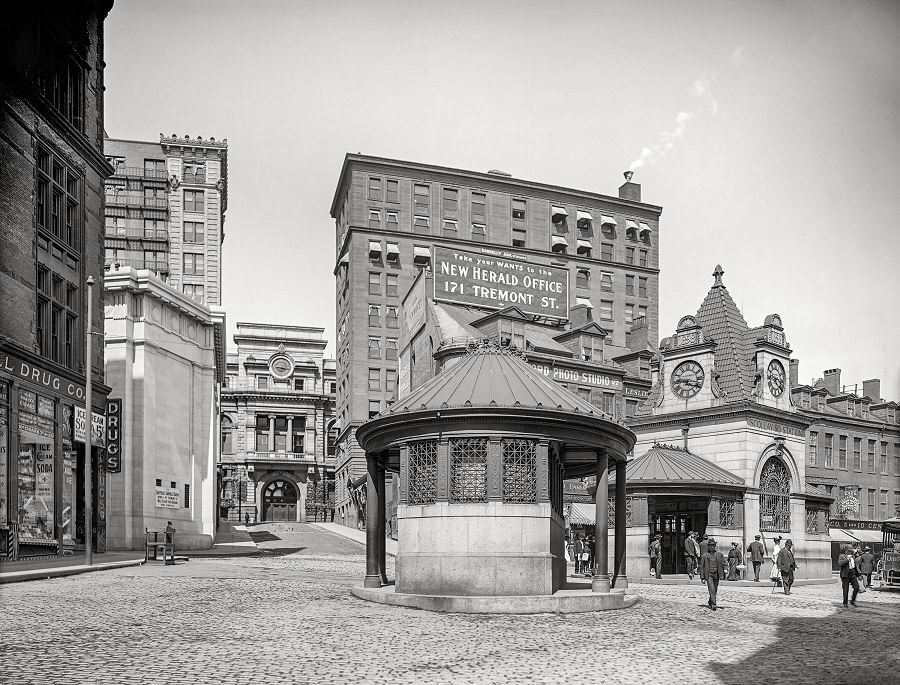 Scollay Square Station, Boston, 1905