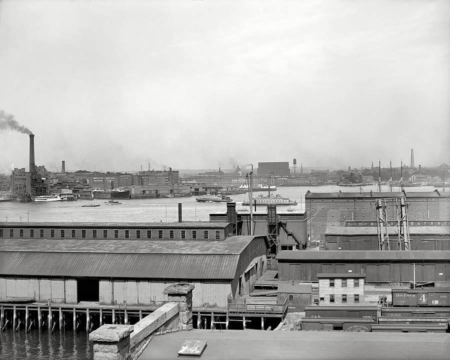Boston Harbor from East Boston, 1906