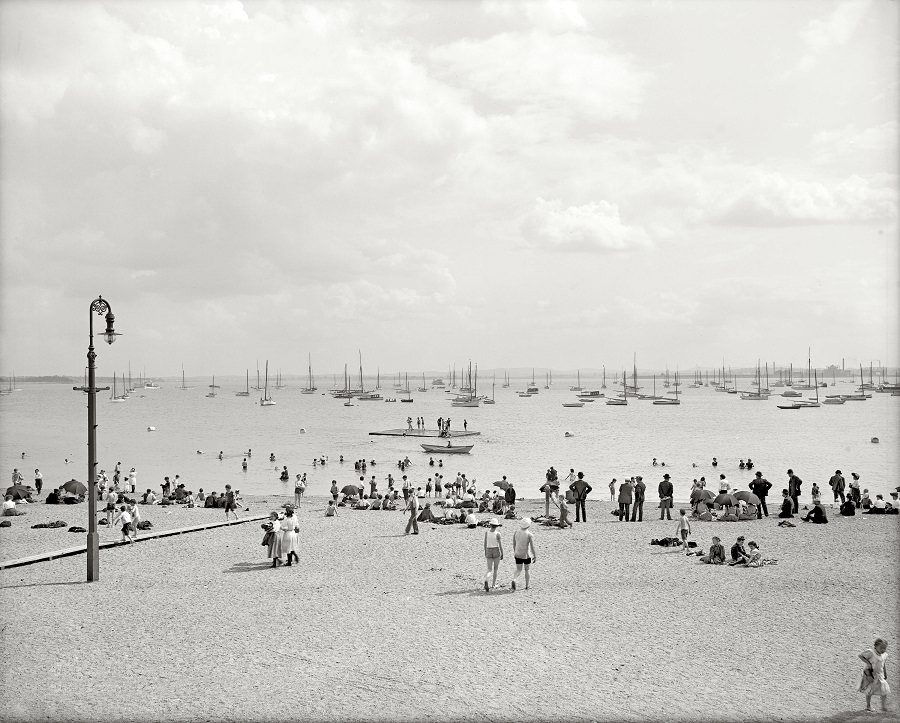 Bathing at City Point, South Boston, 1906