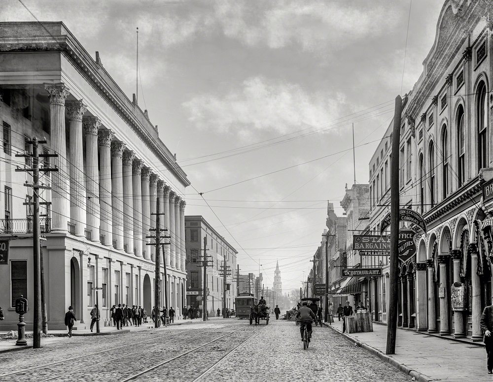 New Charleston Hotel and Meeting Street, Charleston, 1910