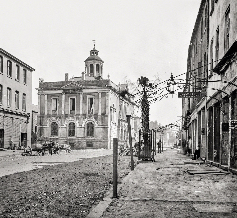 Post Office (old Exchange and Custom House), East Bay Street, Charleston, April 1865