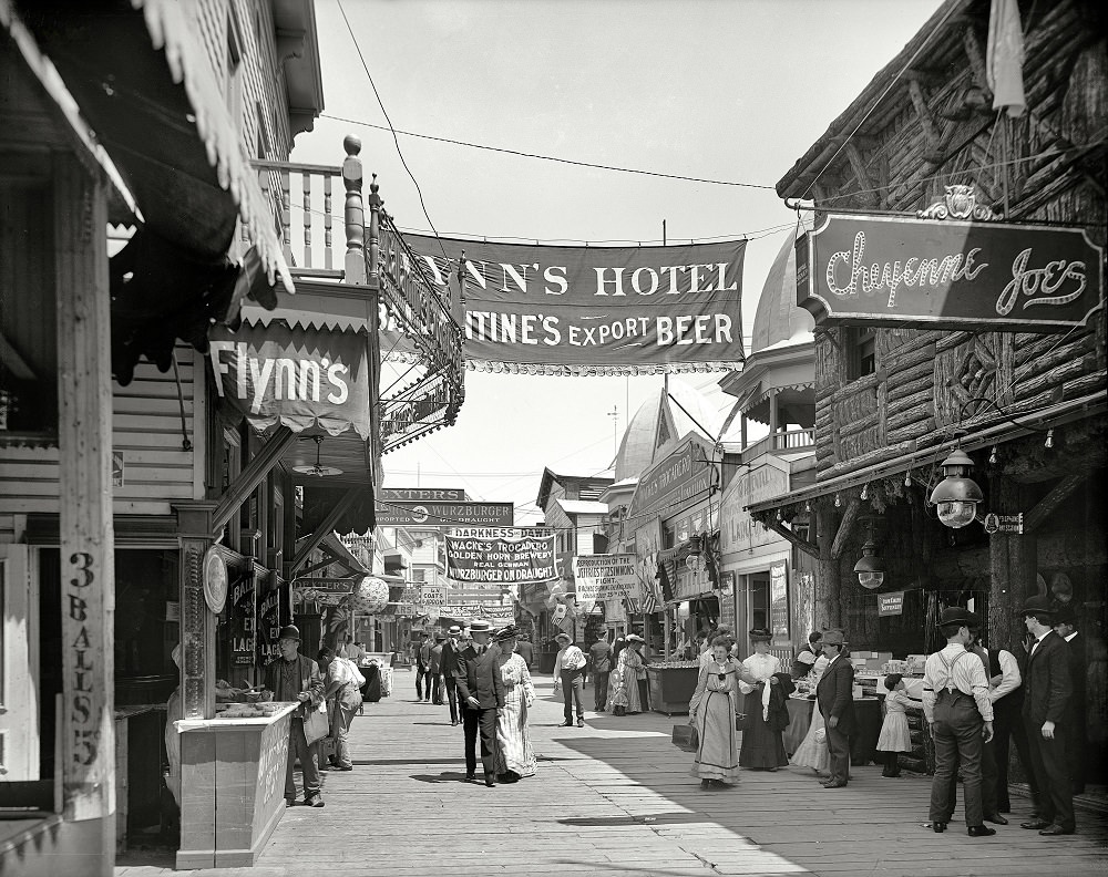 Bowery a Coney Island-en, New York-i 1903 körül