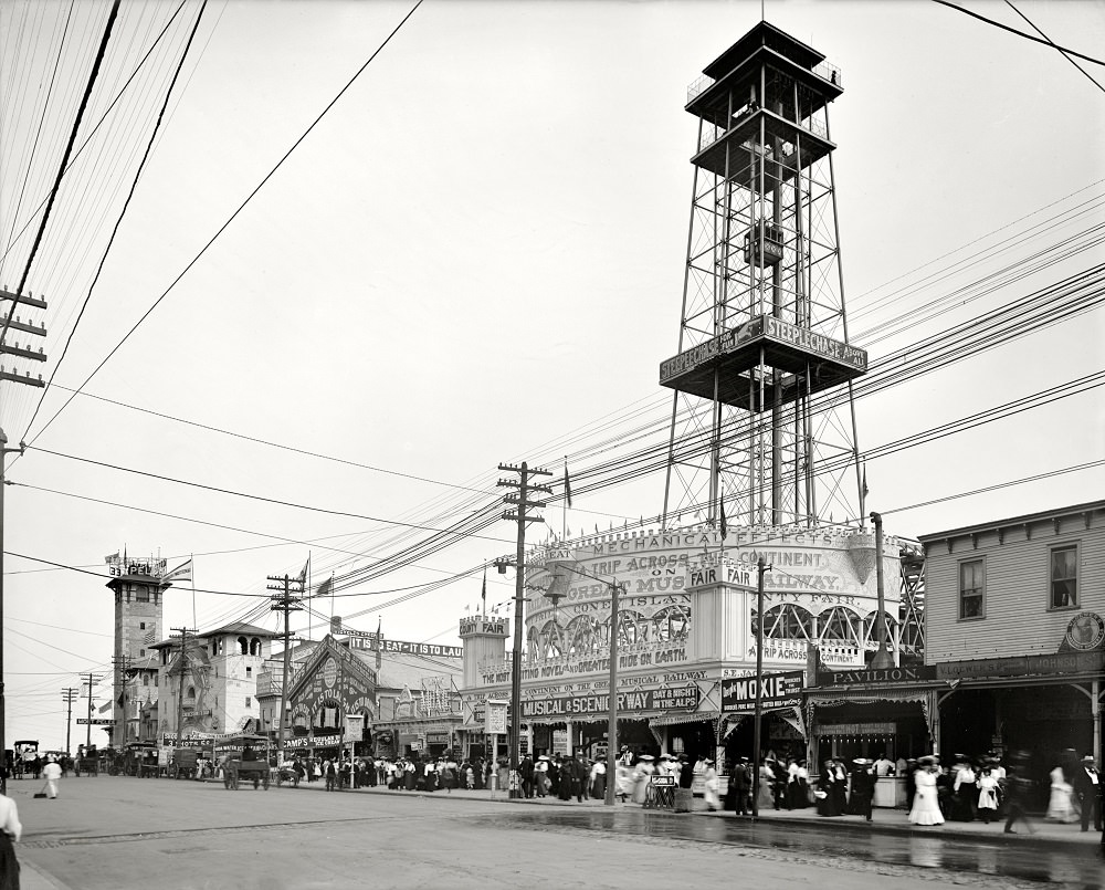 Surf Avenue, Coney Island, New York, 1904 körül