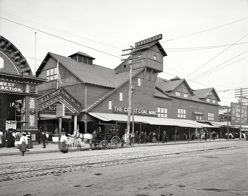 A nagy szénbánya, Coney Island, New York, 1901 körül