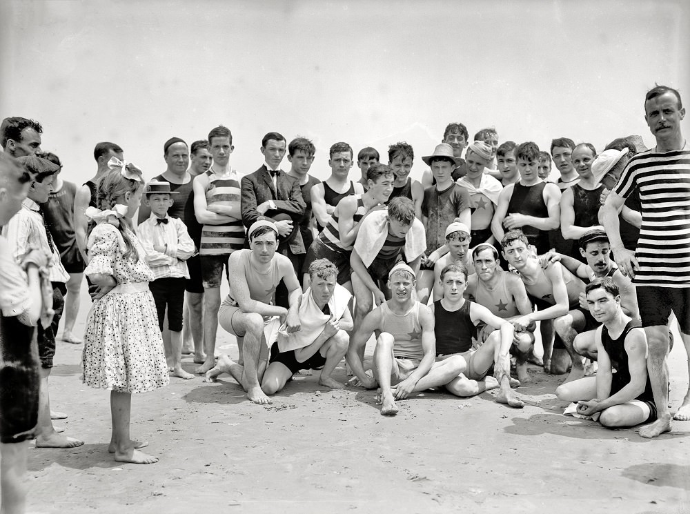 A husky bunch, Coney Island, New York, circa 1905