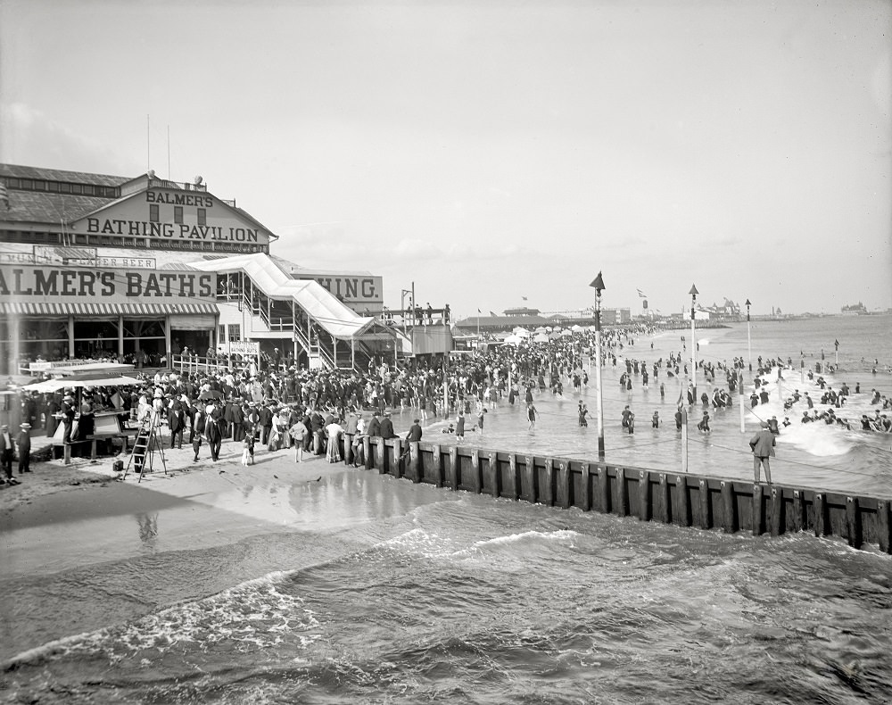Balmer's bathing beach, Coney Island, New York circa 1908