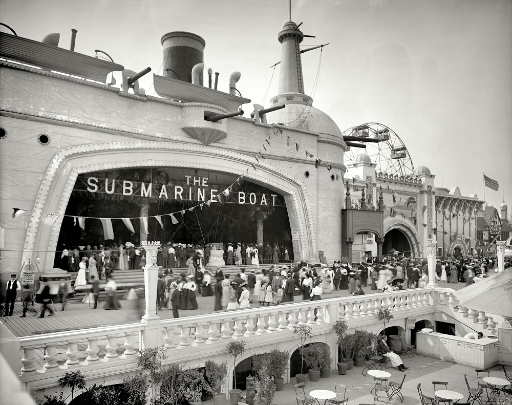 A tengeralattjáró hajó, Coney Island, New York, kb. 1904