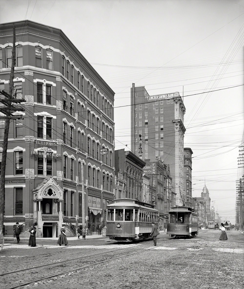 Market Street and Lincoln Savings Bank, , Louisville, 1941