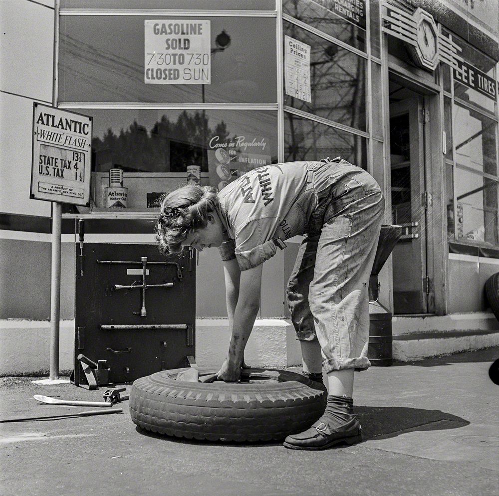 Miss Natalie O'Donald, service station attendant, Philadelphia, June 1934