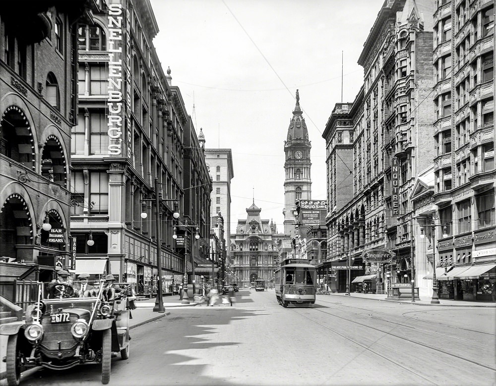 City Hall and Market Street west from 11th, Philadelphia, 1912