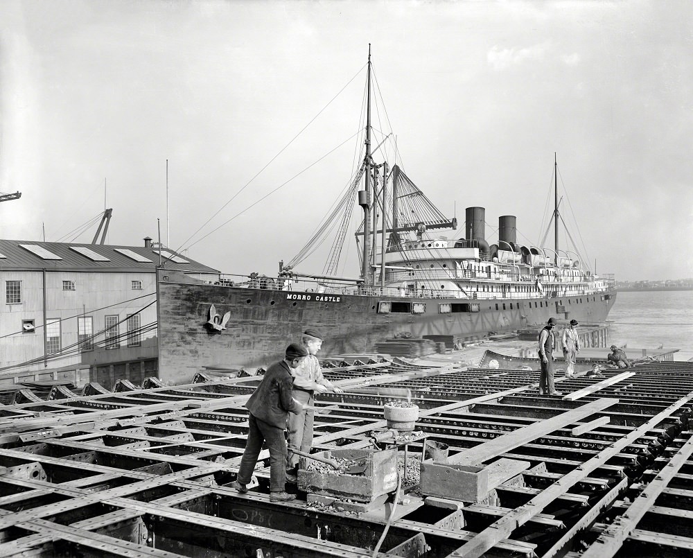 S.S. Morro Castle, Cramps Shipyards, Philadelphia circa 1901