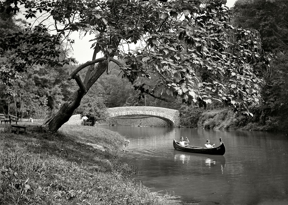 Hermit Lane Bridge on the Wissahickon, Philadelphia circa 1906