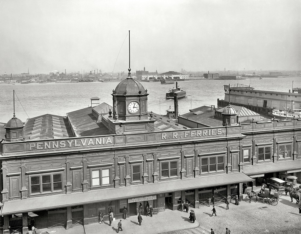 Phila 1900-1910 Pennsylvania RR Ferries Vintage Photograph 11" x 17" Reprint 
