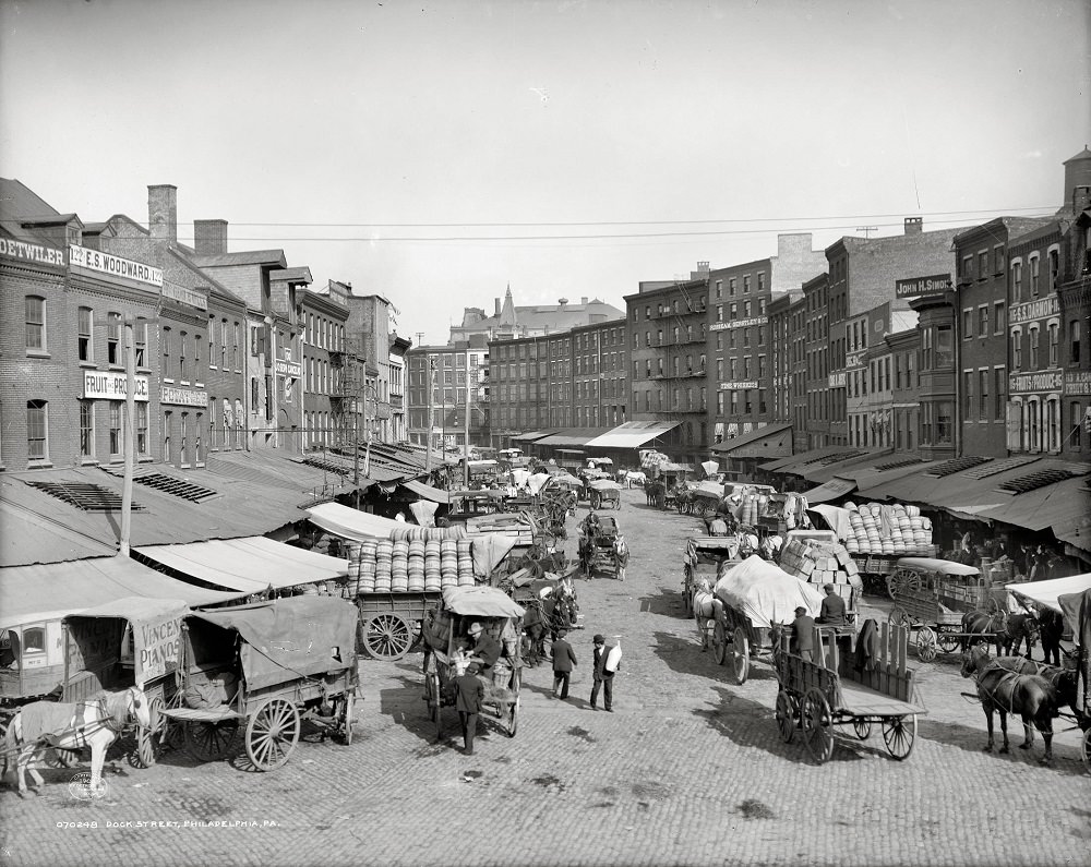 Dock Street, Philadelphia, circa 1908