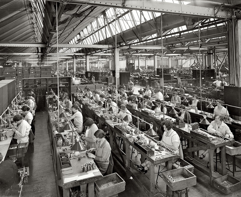 The Atwater Kent radio factory in Philadelphia circa 1925.