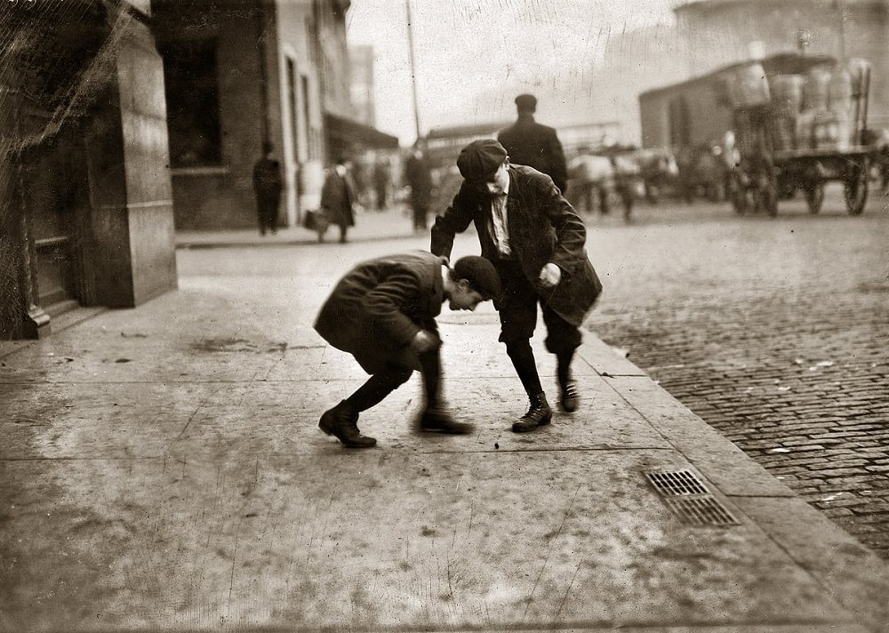 Pitching Pennies, Providence, Rhode Island, November 1912