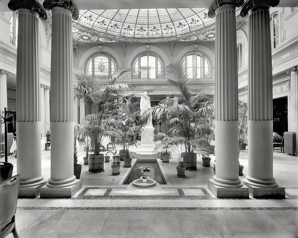 Japanese Palm Garden and Jefferson Hotel, Richmond, Virginia, circa 1905