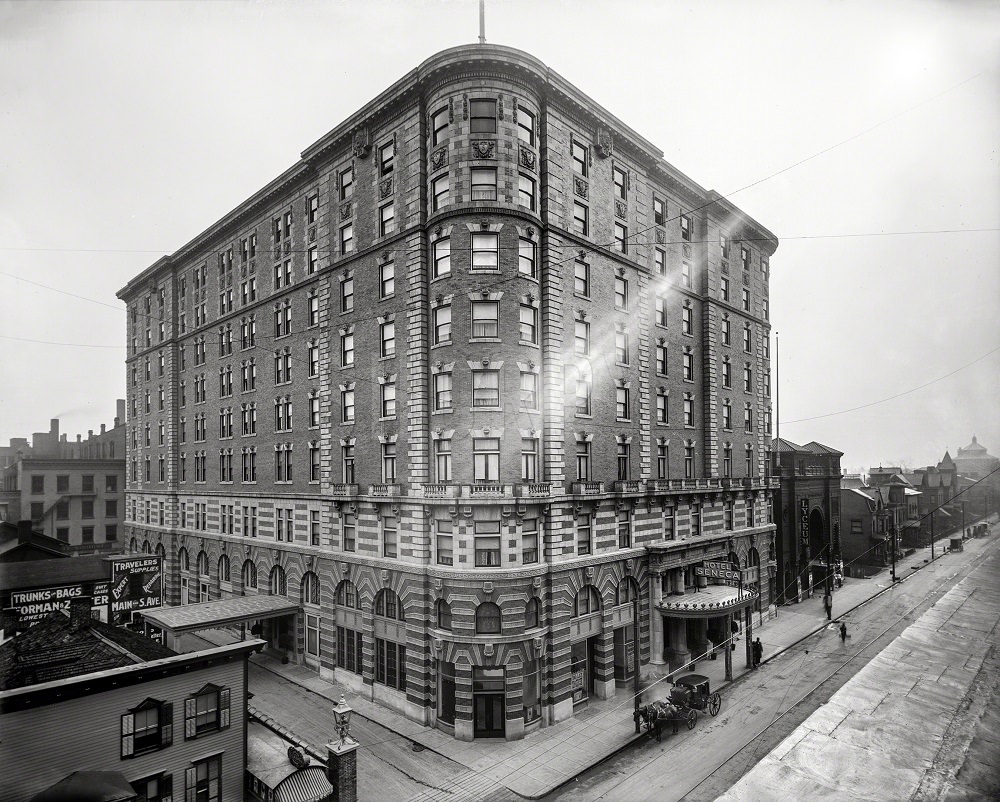 Hotel Seneca, Clinton Avenue at Cortland Street, Rochester, New York, circa 1908