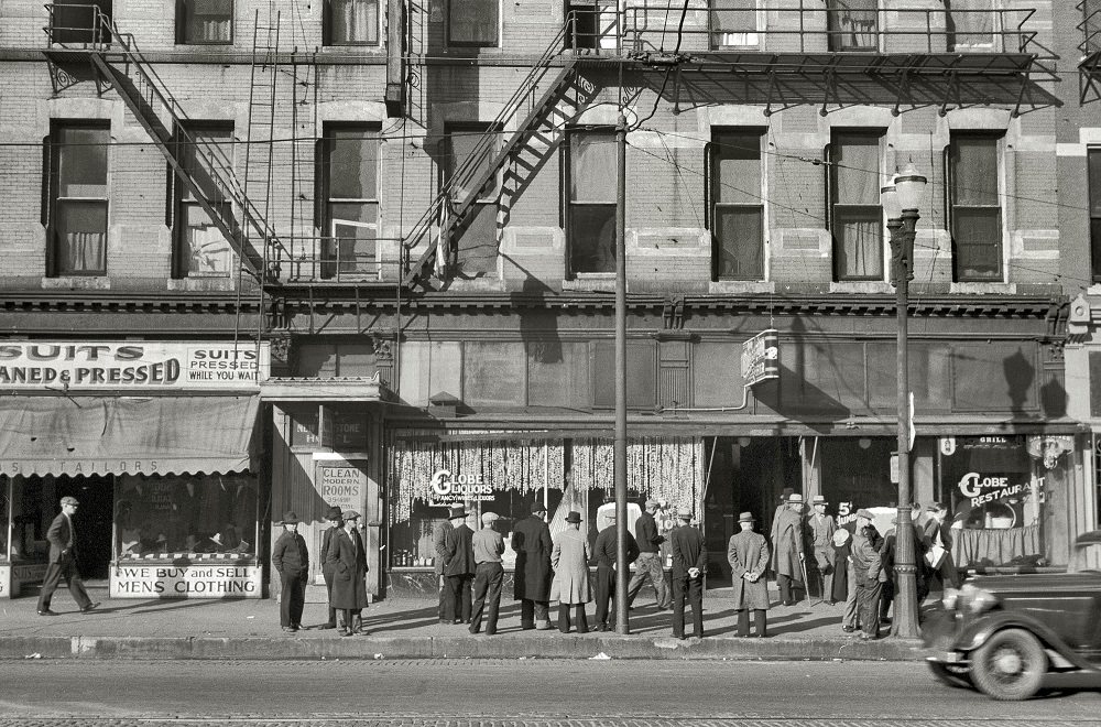 Lower Douglas Street, Omaha, Nebraska, November 1938